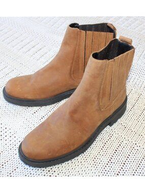 Clarks Women's Orinoco 2 Mid Chelsea Boots 8.5 M Brown snuff Leather chunky sole